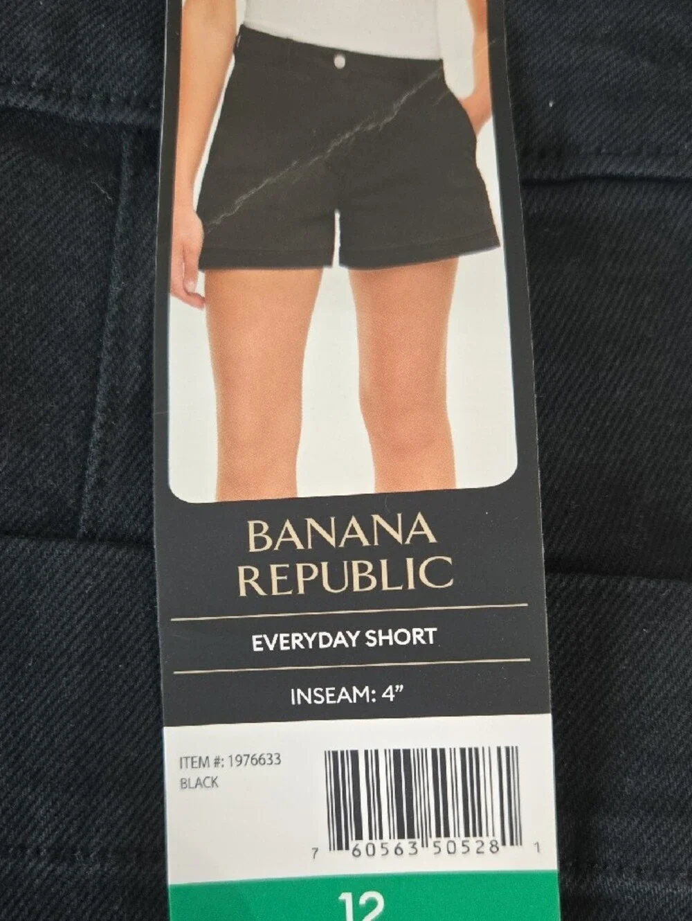 Banana Republic Men's Black Relaxed Jeans Shorts